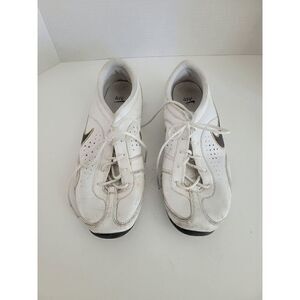Nike Air Men's White Low Top Perforated Lace-Up Sneaker Shoes Size 9